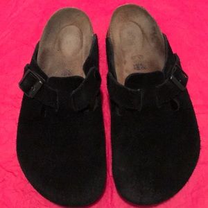 Birkenstock Boston Soft Footbed 38 Black Suede